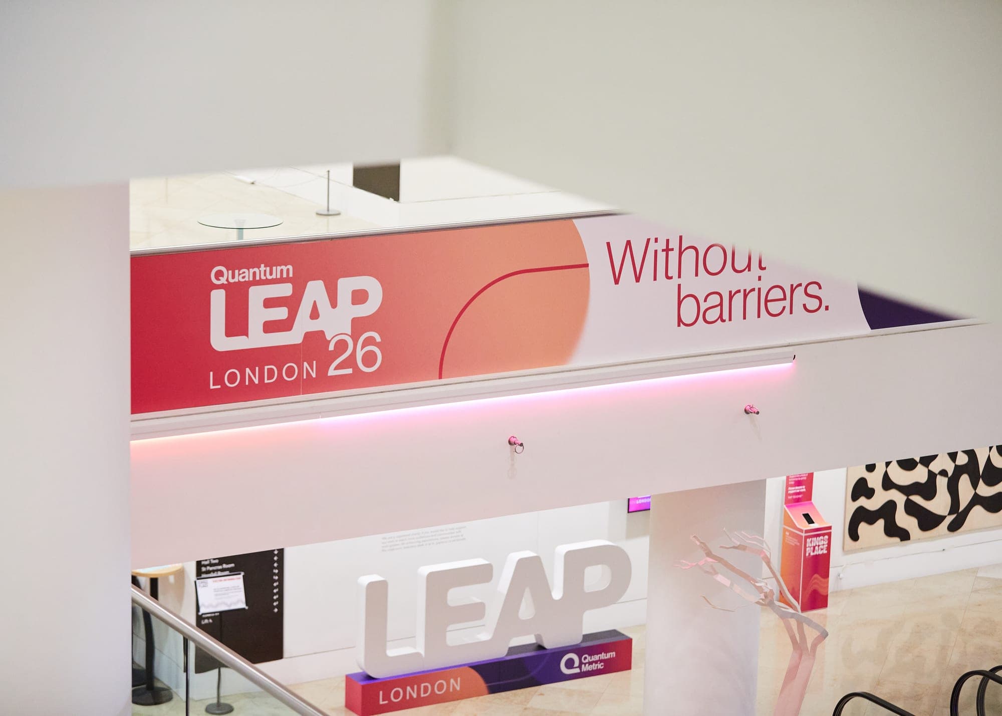 LEAP London signage with the tagline Without barriers